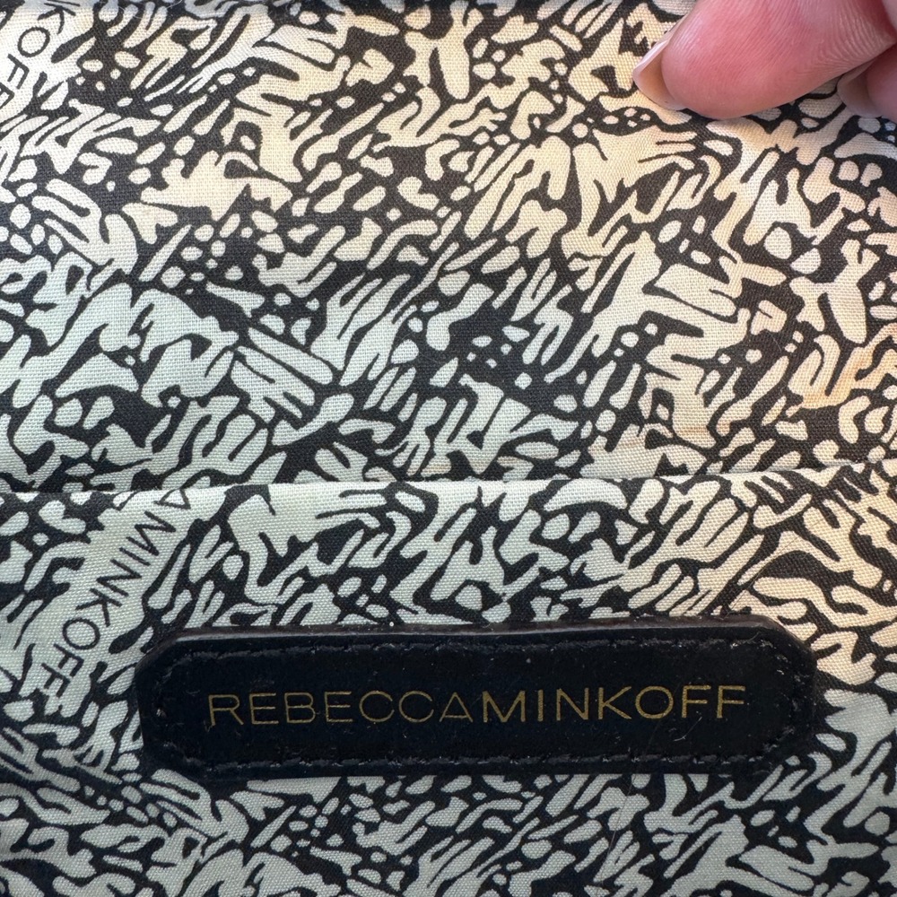 Rebecca Minkoff Blue Quilted Leather Shoulder Bag Chain Strap Magnetic Closure - Picture 7 of 16